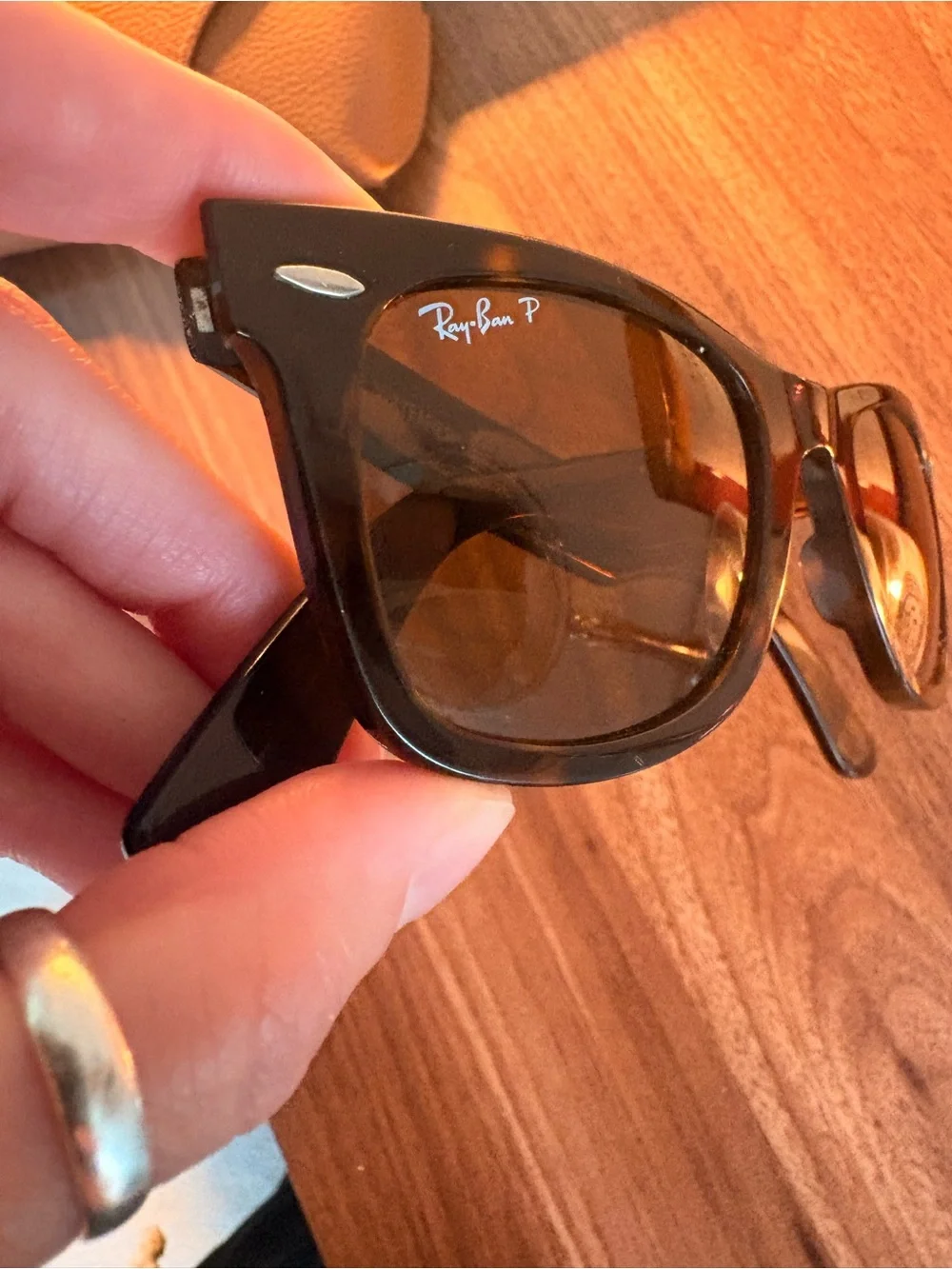 Ray-Ban Women’s Tortoiseshell Sunglasses with Brown Lenses